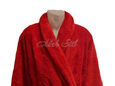Халати за баня Дамски халати за баня Домашен халат в цвят червен